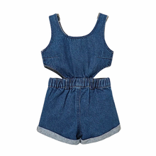 Load image into Gallery viewer, Denim Hollow Out Jumpsuit-Modern Baby Las Vegas