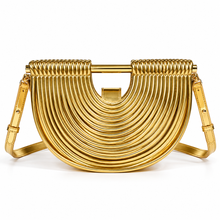 Load image into Gallery viewer, Luxury Handwoven Metallic Handbag
