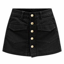 Load image into Gallery viewer, Vintage Button Denim Skort