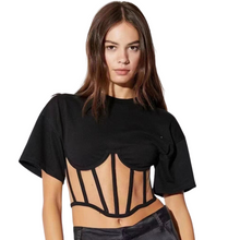 Load image into Gallery viewer, Hollow Out Fish Bone Waist Top-Modern Baby Las Vegas