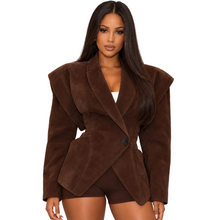 Load image into Gallery viewer, Solid Color Suede Jacket