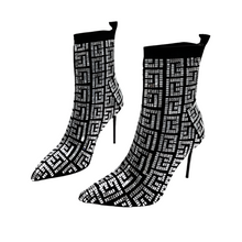 Load image into Gallery viewer, Rhinestones Luxe Sock Boots-Modern Baby Las Vegas