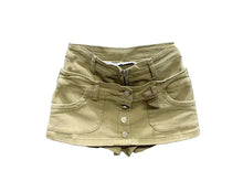 Load image into Gallery viewer, Double Waist Patch Denim Skirt