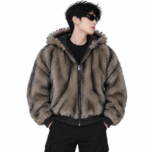 Load image into Gallery viewer, Double-Faced Leather Fur Hooded Coat