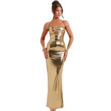 Load image into Gallery viewer, Metallic Backless Dress-Modern Baby Las Vegas