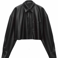 Load image into Gallery viewer, Cropped Leather Top-Modern Baby Las Vegas