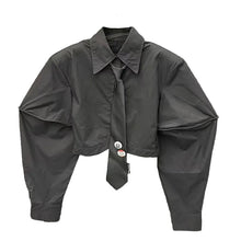 Load image into Gallery viewer, Large Sleeve Crop Blouse