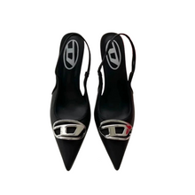 Load image into Gallery viewer, Black Retro Pointed Toe Slingback Shoes-Modern Baby Las Vegas