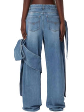 Load image into Gallery viewer, Bowknot Denim Jeans