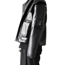 Load image into Gallery viewer, Short Pocket Leather Jacket-Modern Baby Las Vegas