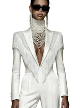 Load image into Gallery viewer, Luxury Tassel V Neck Jumpsuit