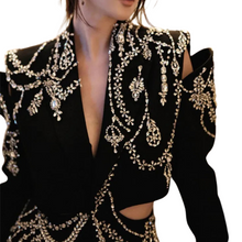 Load image into Gallery viewer, Crystal Beaded Hollow Out Blazer-Modern Baby Las Vegas