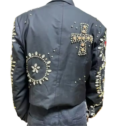 Luxury Beaded Short Blazer-Modern Baby Las Vegas