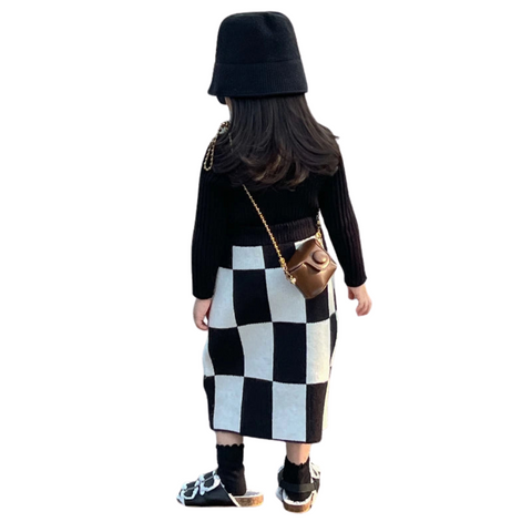 Knit Checker Skirt-Modern Baby Las Vegas