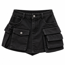 Load image into Gallery viewer, Vintage Multi-Pocket Denim Skirt
