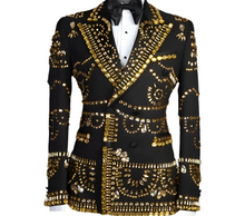 Load image into Gallery viewer, Full Gold Rhinestone Suit-Modern Baby Las Vegas