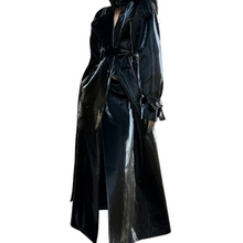 Load image into Gallery viewer, Extra Long Patent Leather Trench Coat-Modern Baby Las Vegas