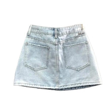 Load image into Gallery viewer, Patch Wrap Denim Skirt