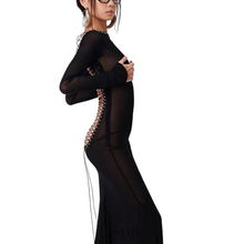 Load image into Gallery viewer, Backless Lace-Up Maxi Dress-Modern Baby Las Vegas