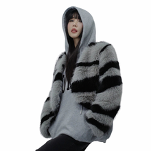 Load image into Gallery viewer, Striped Fur Coat-Modern Baby Las Vegas