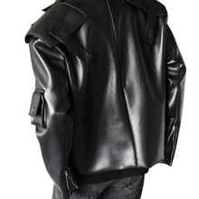 Load image into Gallery viewer, Short Pocket Leather Jacket-Modern Baby Las Vegas