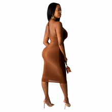 Load image into Gallery viewer, Hollow Out Backless Halter Dress-Modern Baby Las Vegas