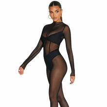 Load image into Gallery viewer, Striped Mesh Jumpsuit-Modern Baby Las Vegas