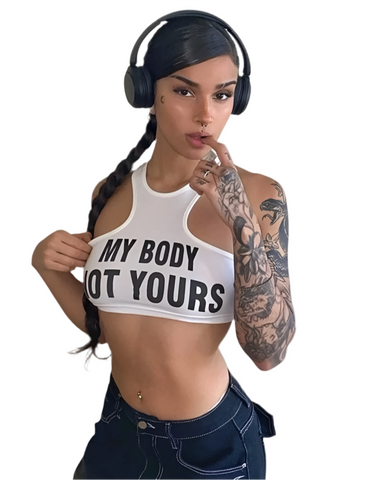 My Body Not Yours Tank Top-Modern Baby Las Vegas