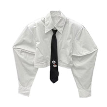 Load image into Gallery viewer, Large Sleeve Crop Blouse