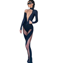 Load image into Gallery viewer, Patch Mesh Long Sleeve Jumpsuit-Modern Baby Las Vegas
