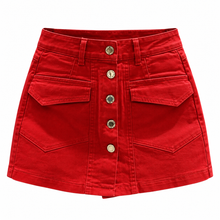 Load image into Gallery viewer, Vintage Button Denim Skort