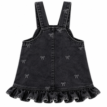 Load image into Gallery viewer, Ribbon Denim Overall Dress