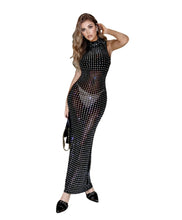 Load image into Gallery viewer, Sleeveless Crystal Turtleneck Dress-Modern Baby Las Vegas