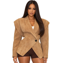 Load image into Gallery viewer, Solid Color Suede Jacket