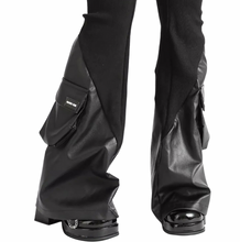 Load image into Gallery viewer, Knit Patch Leather Pocket Leg Warmers-Modern Baby Las Vegas