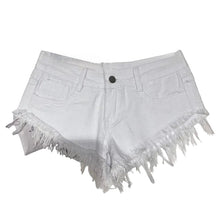 Load image into Gallery viewer, Rough Edge Mini Denim Shorts