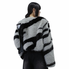 Load image into Gallery viewer, Striped Fur Coat-Modern Baby Las Vegas