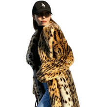 Load image into Gallery viewer, Leopard Faux Fur Coat-Modern Baby Las Vegas