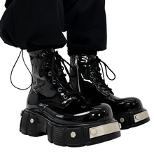 Load image into Gallery viewer, Metal Military Combat Boots-Modern Baby Las Vegas