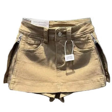 Load image into Gallery viewer, Side Zipper Denim Skort