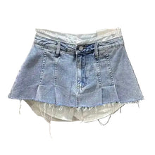 Load image into Gallery viewer, Pop Out Patch Denim Skirt