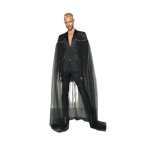 Load image into Gallery viewer, Luxe Crystal Beaded Mesh Caped Tuxedo