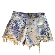 Load image into Gallery viewer, Crystal Wild Print Denim Shorts