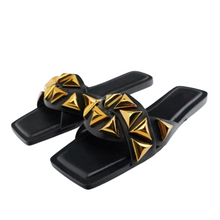 Load image into Gallery viewer, Rivet Flat Sandals-Modern Baby Las Vegas