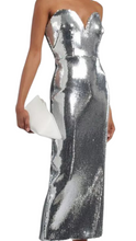 Load image into Gallery viewer, Silver Sequin Midi Dress-Modern Baby Las Vegas