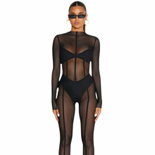 Load image into Gallery viewer, Striped Mesh Jumpsuit-Modern Baby Las Vegas