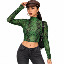 Load image into Gallery viewer, Mesh Snake Print Top