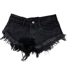 Load image into Gallery viewer, Rough Edge Mini Denim Shorts