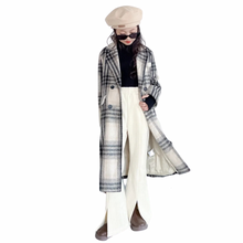 Load image into Gallery viewer, Long Plaid Wool Coat-Modern Baby Las Vegas