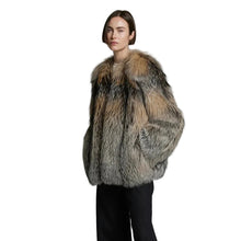 Load image into Gallery viewer, Tan Collar Fur Coat